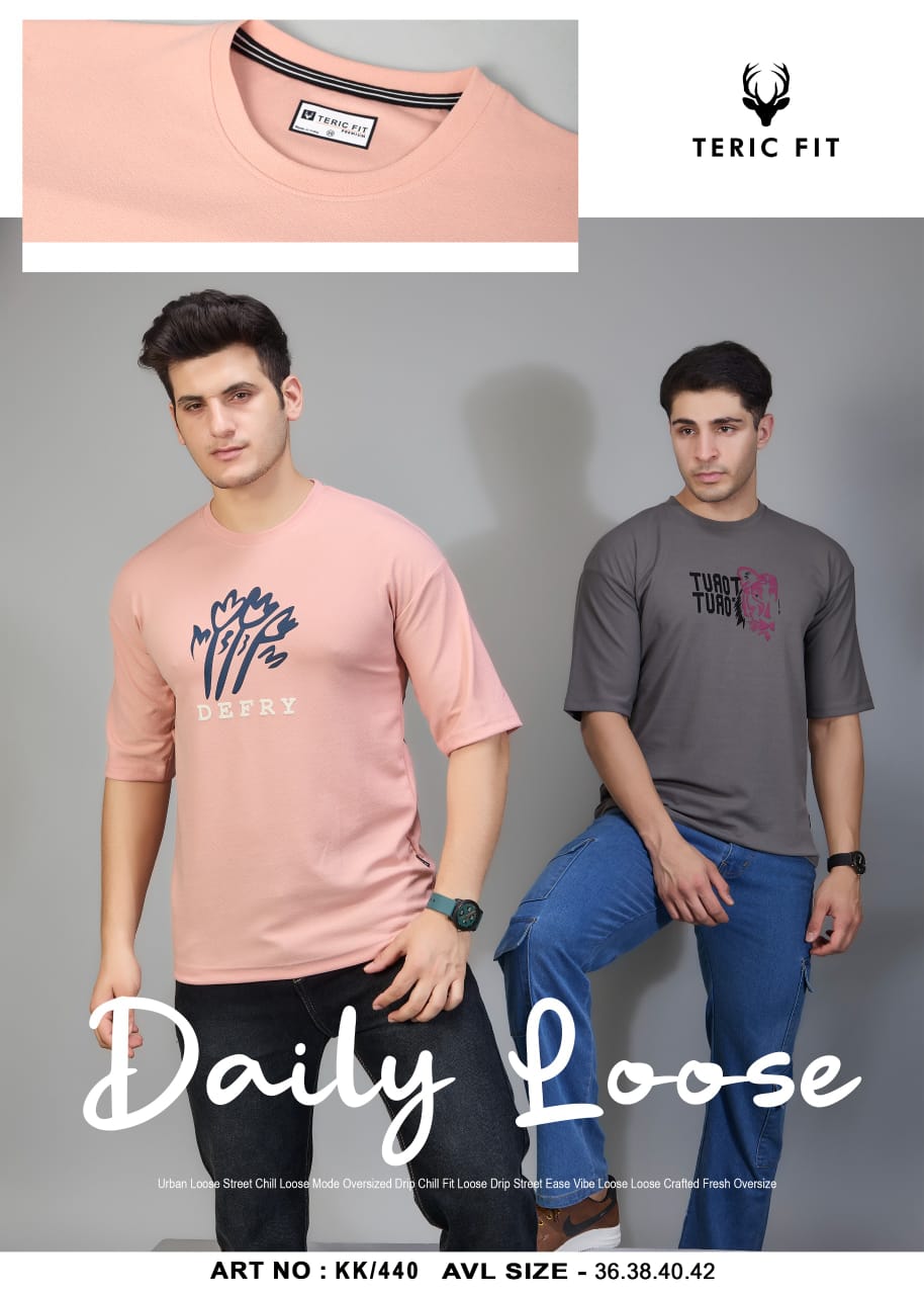 Kk 440 Teric Fit Crape Knit Mens Tshirts Supplier India