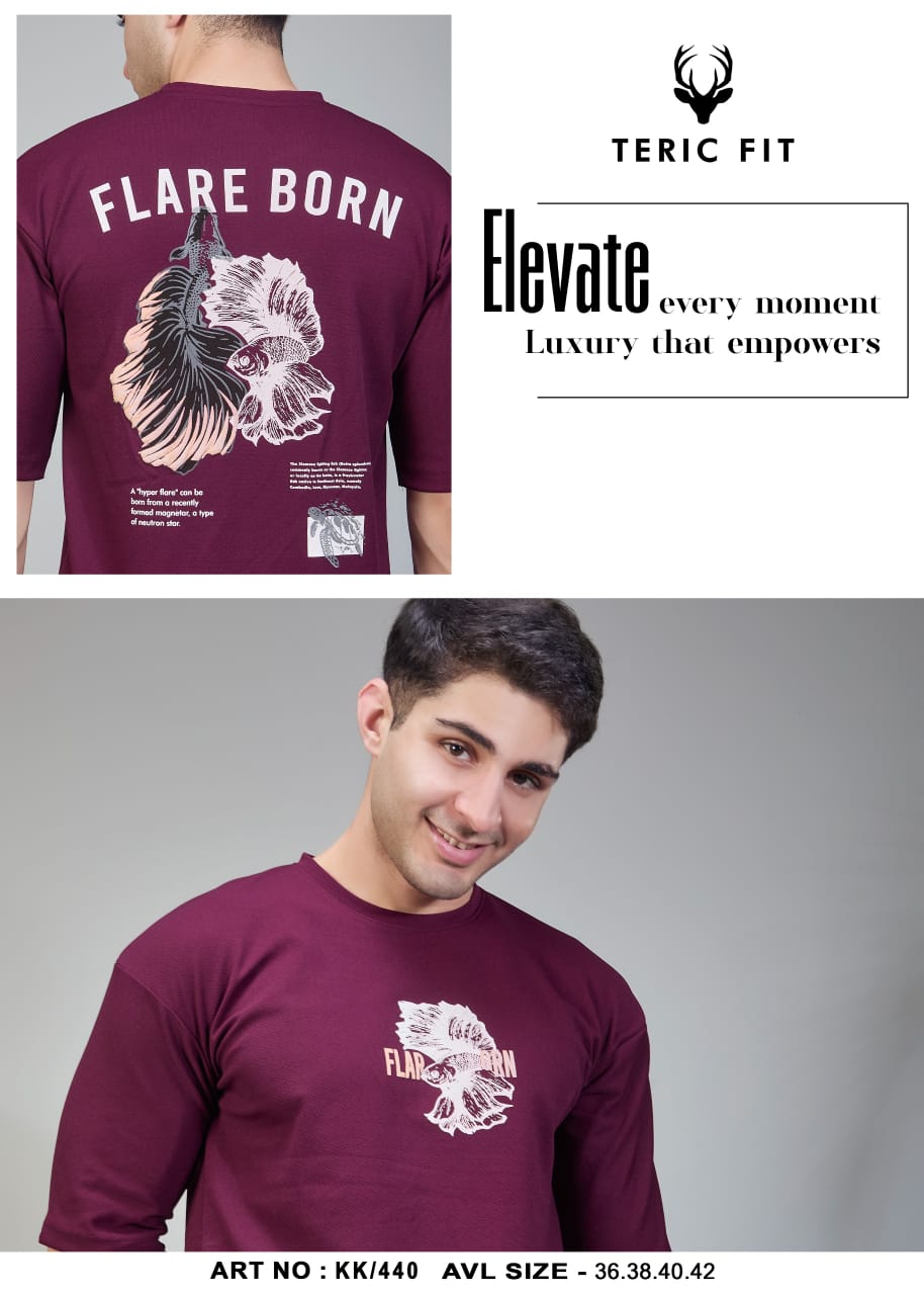 Kk 440 Teric Fit Crape Knit Mens Tshirts Supplier India