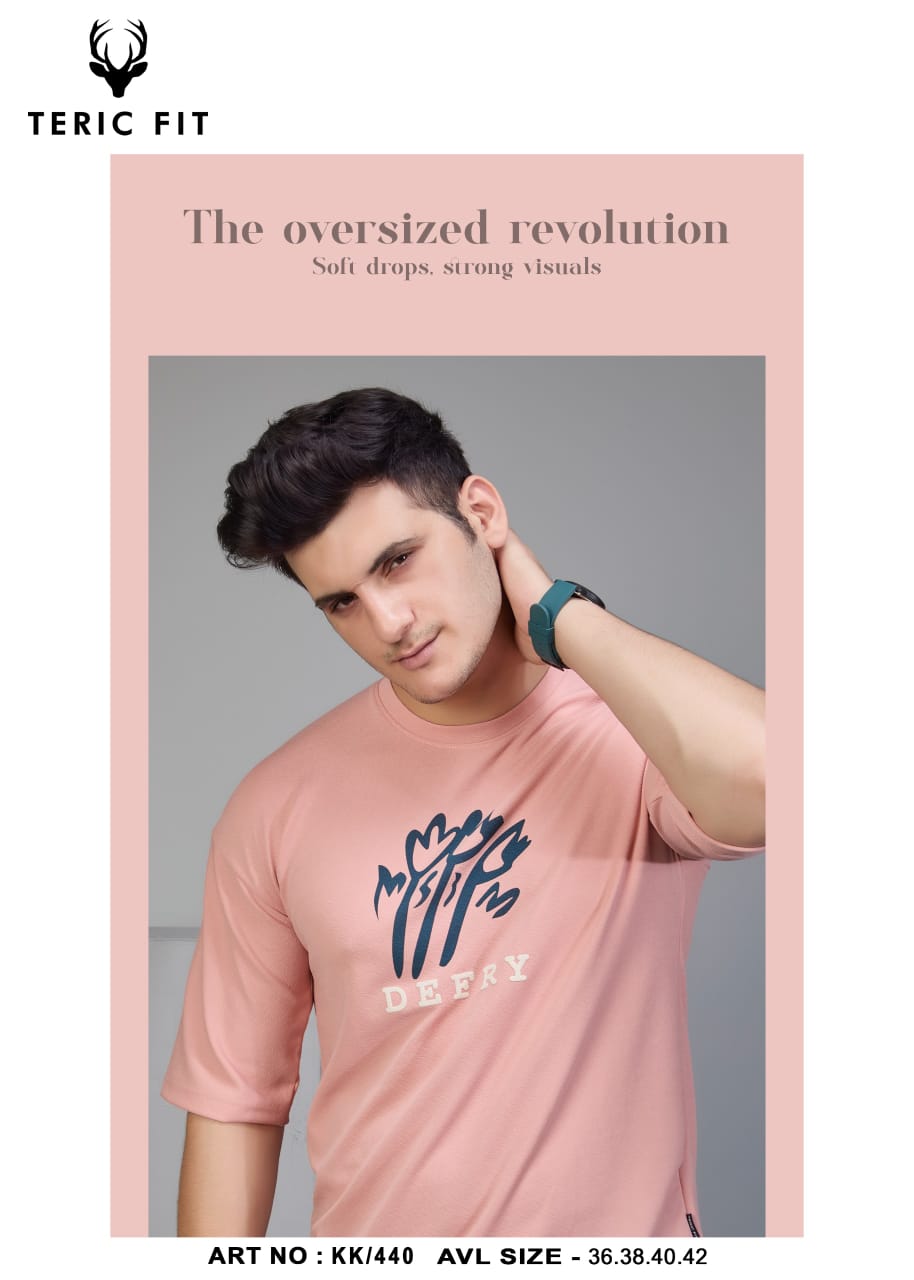 Kk 440 Teric Fit Crape Knit Mens Tshirts Supplier India