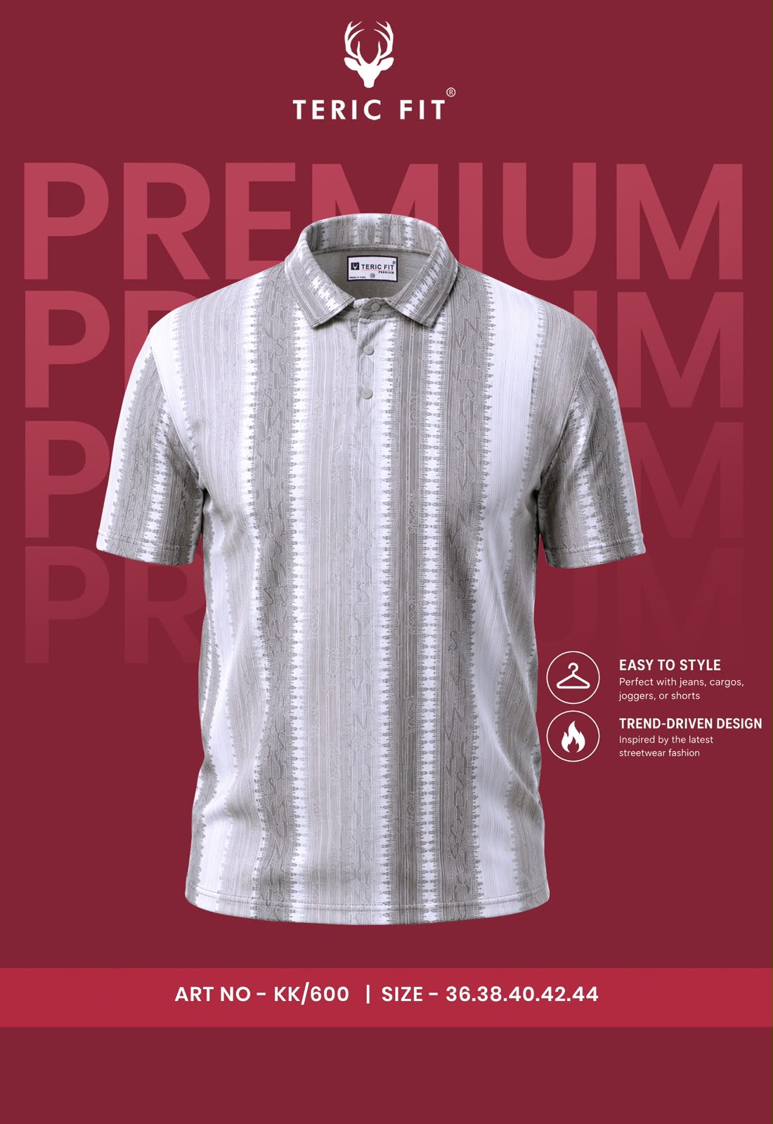 Kk 600 Teric Fit Vertical Mens Tshirts Supplier Ahmedabad