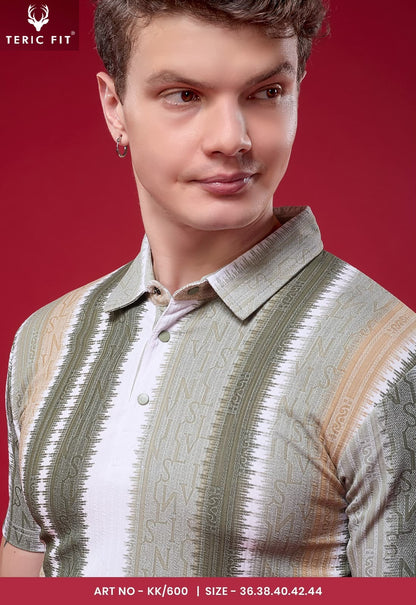 Kk 600 Teric Fit Vertical Mens Tshirts Supplier Ahmedabad