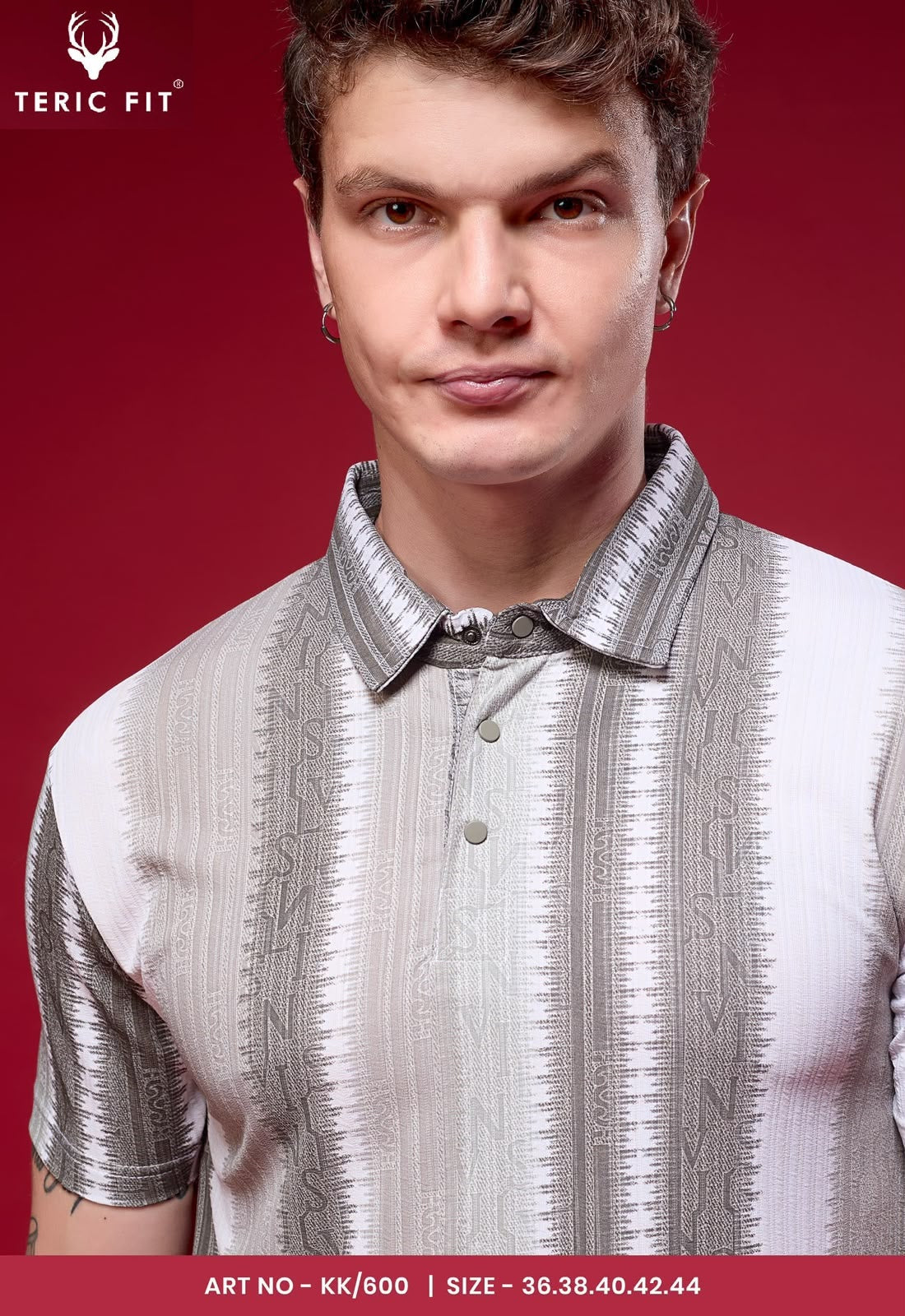 Kk 600 Teric Fit Vertical Mens Tshirts Supplier Ahmedabad