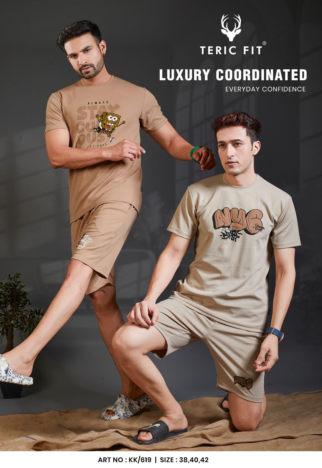 Kk 619 Teric Fit Knit Mens Co Ord Set Manufacturer Ahmedabad