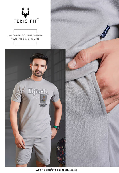 Kk 619 Teric Fit Knit Mens Co Ord Set Manufacturer Ahmedabad