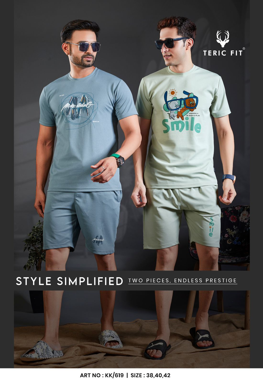 Kk 619 Teric Fit Knit Mens Co Ord Set Manufacturer Ahmedabad