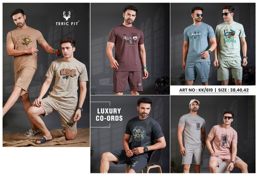 Kk 619 Teric Fit Knit Mens Co Ord Set Manufacturer Ahmedabad