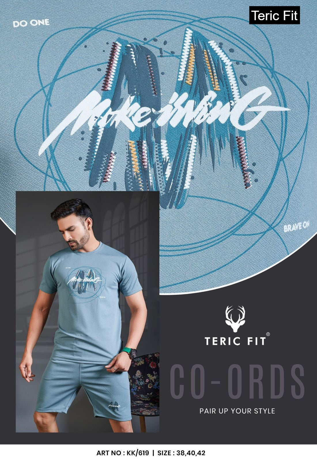 Kk 619 Teric Fit Knit Mens Co Ord Set Manufacturer Ahmedabad