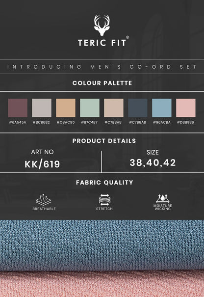 Kk 619 Teric Fit Knit Mens Co Ord Set Manufacturer Ahmedabad
