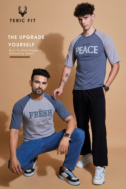 Kk 660 Teric Fit Crape Knit Mens Tshirts Wholesaler