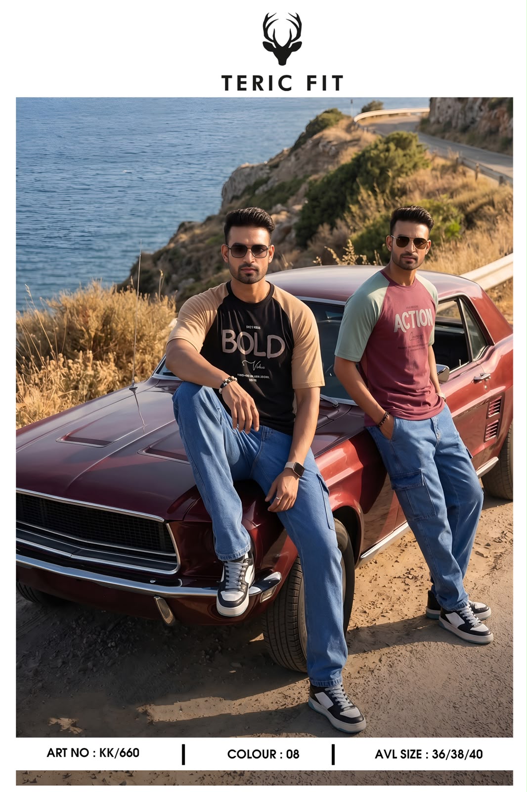 Kk 660 Teric Fit Crape Knit Mens Tshirts Wholesaler
