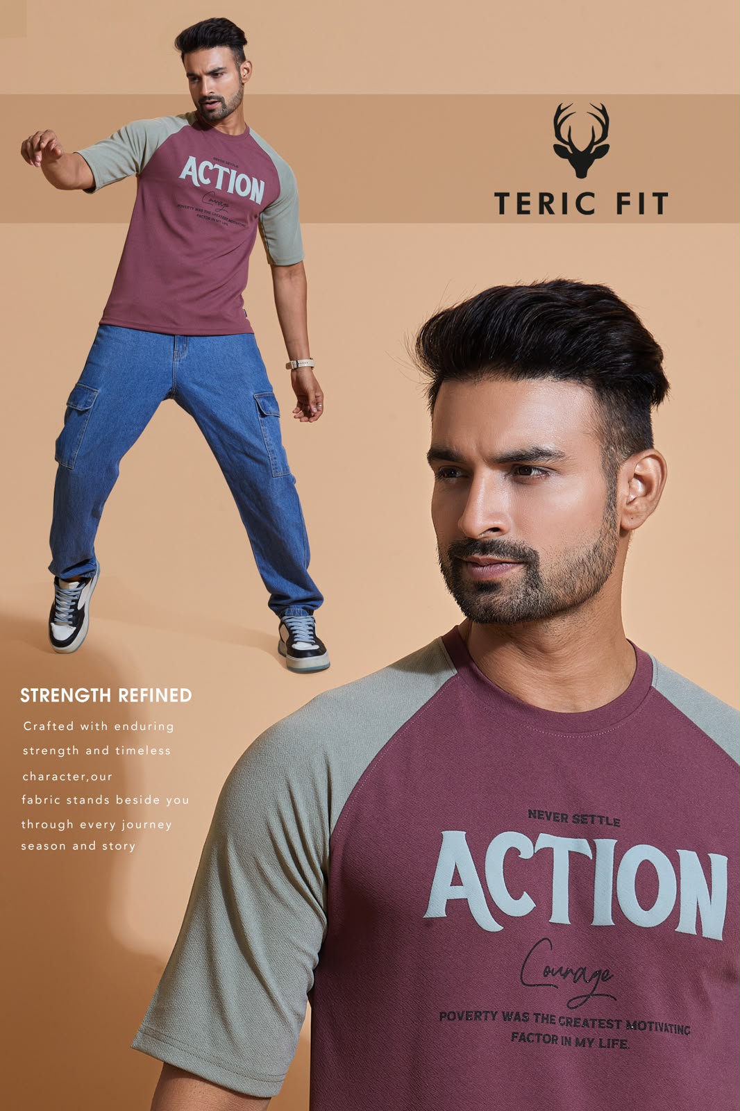 Kk 660 Teric Fit Crape Knit Mens Tshirts Wholesaler