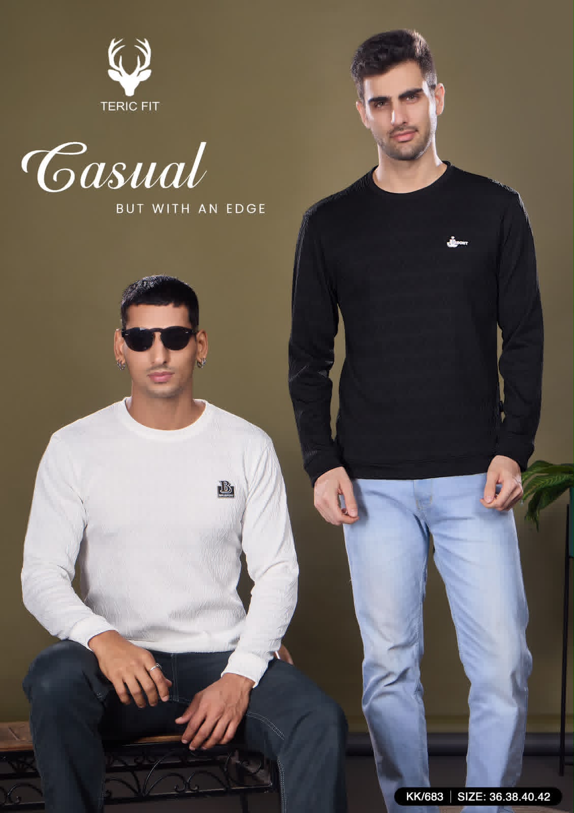 Kk 683 Belt Sleeves Cuff Teric Fit Viscose Mens Tshirts Manufacturer India