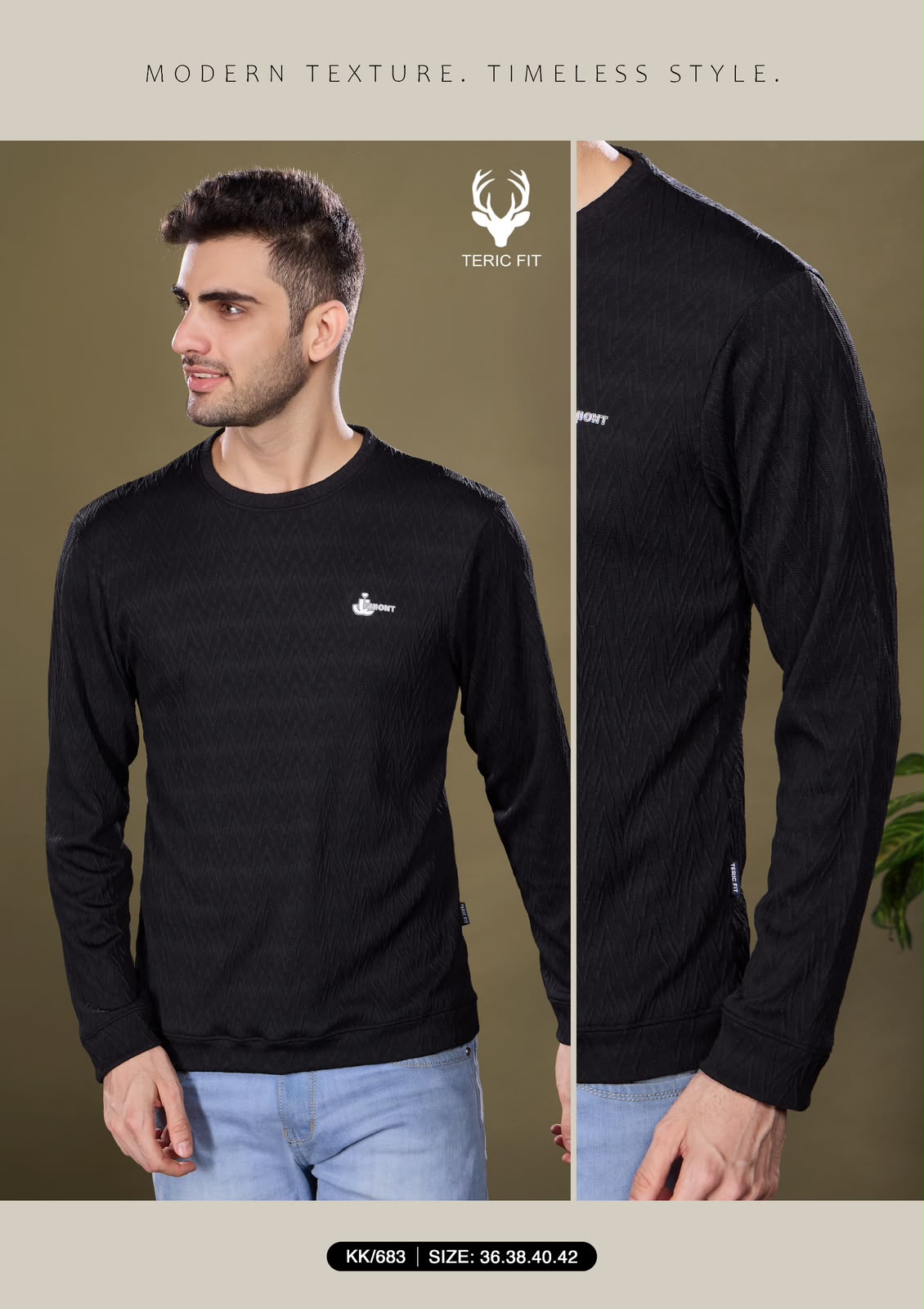 Kk 683 Belt Sleeves Cuff Teric Fit Viscose Mens Tshirts Manufacturer India
