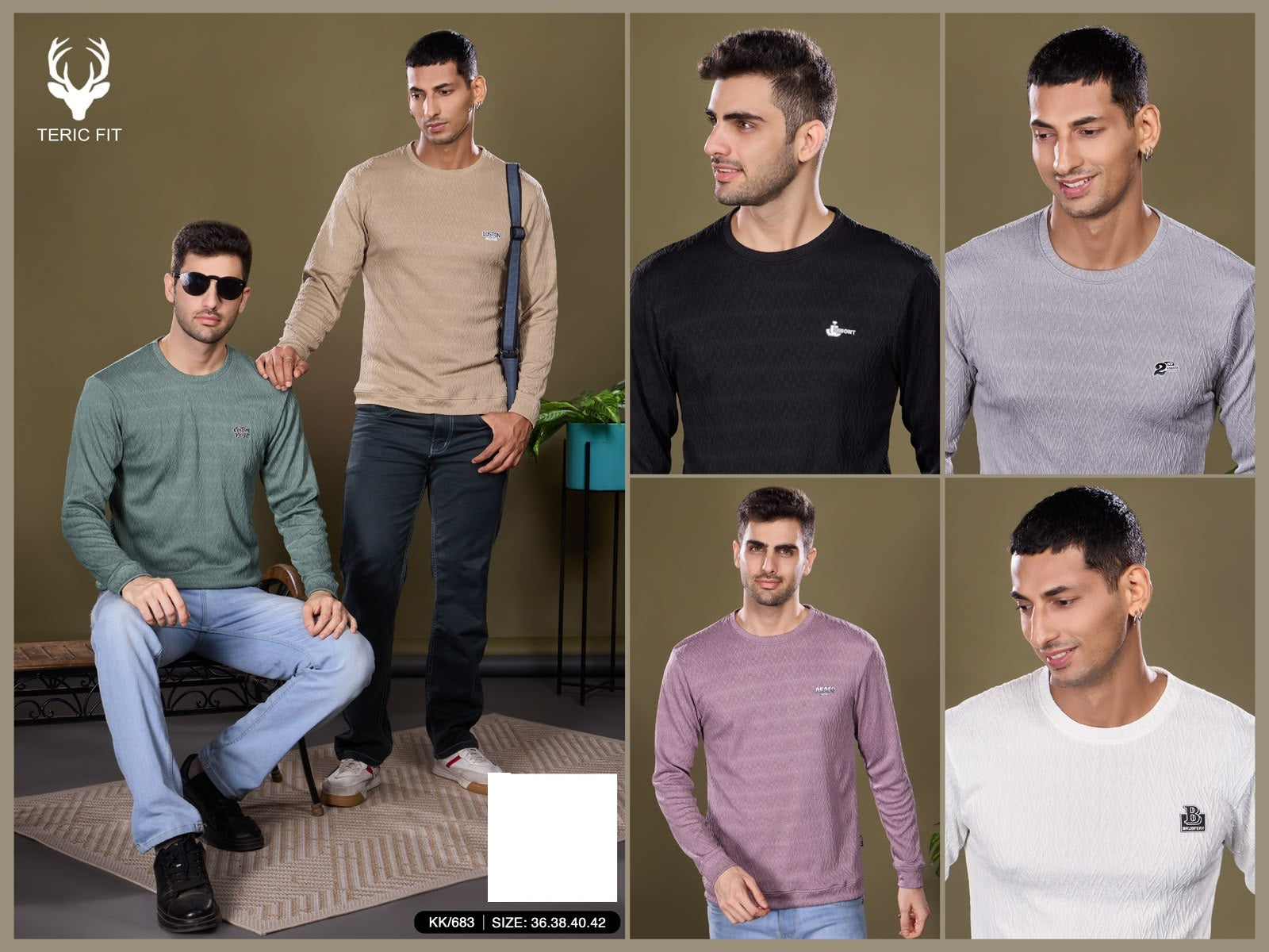 Kk 683 Belt Sleeves Cuff Teric Fit Viscose Mens Tshirts Manufacturer India
