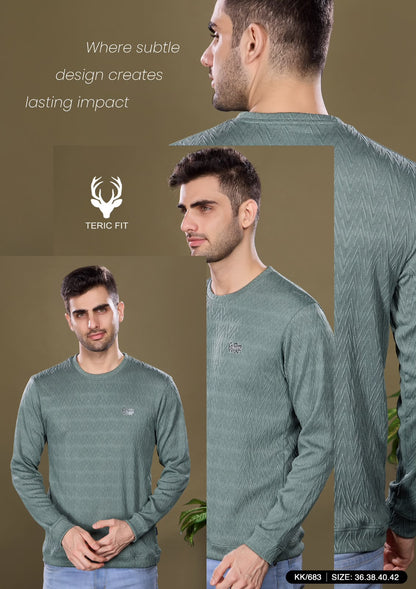 Kk 683 Belt Sleeves Cuff Teric Fit Viscose Mens Tshirts Manufacturer India