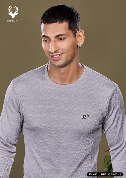 Kk 683 Belt Sleeves Cuff Teric Fit Viscose Mens Tshirts Manufacturer India