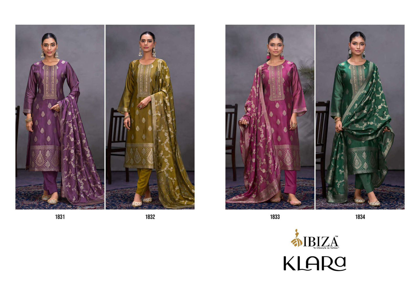Klara Ibiza Banglori Silk Pant Style Suits Manufacturer Gujarat