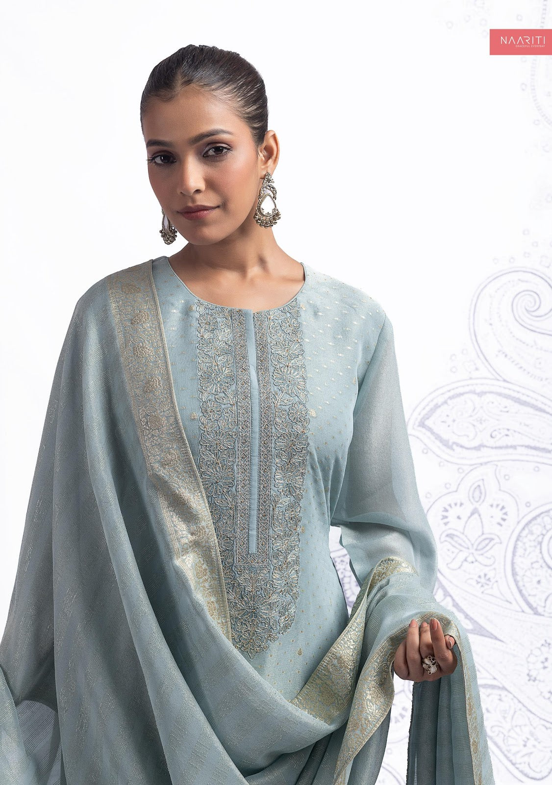 Klista Naariti Tissue Silk Pant Style Suits Wholesaler