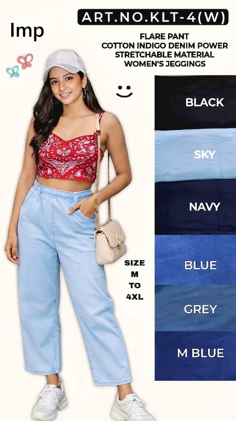 Klt 4W Wide Leg Denim Imp Cotton Jegging Supplier