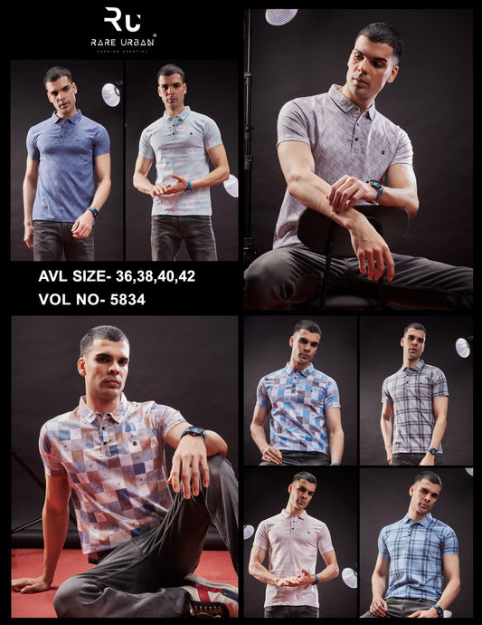 Knit Vol 5834 Rare Urban Jacquard Mens Tshirts Exporter India