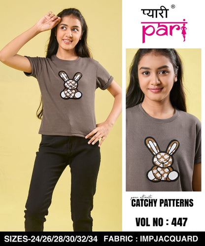 Knit Vol No 447 Pyari Pari Imported Girls Top Manufacturer Gujarat