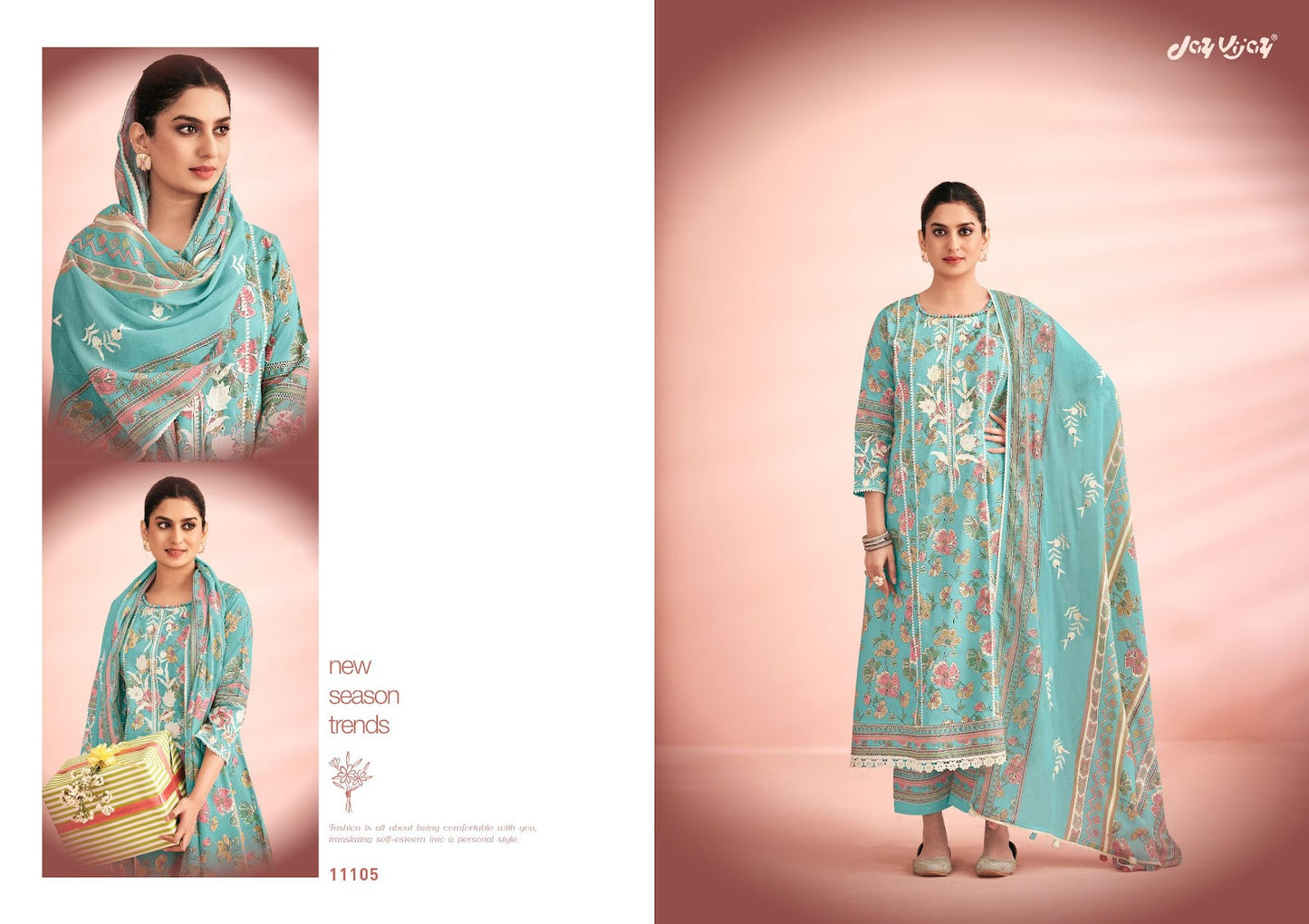 Knock Knock Jay Vijay Cotton Pant Style Suits Wholesaler Gujarat