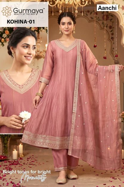 Kohina Gurmaya Aanchi Salsa Readymade Anarkali Suits Manufacturer India