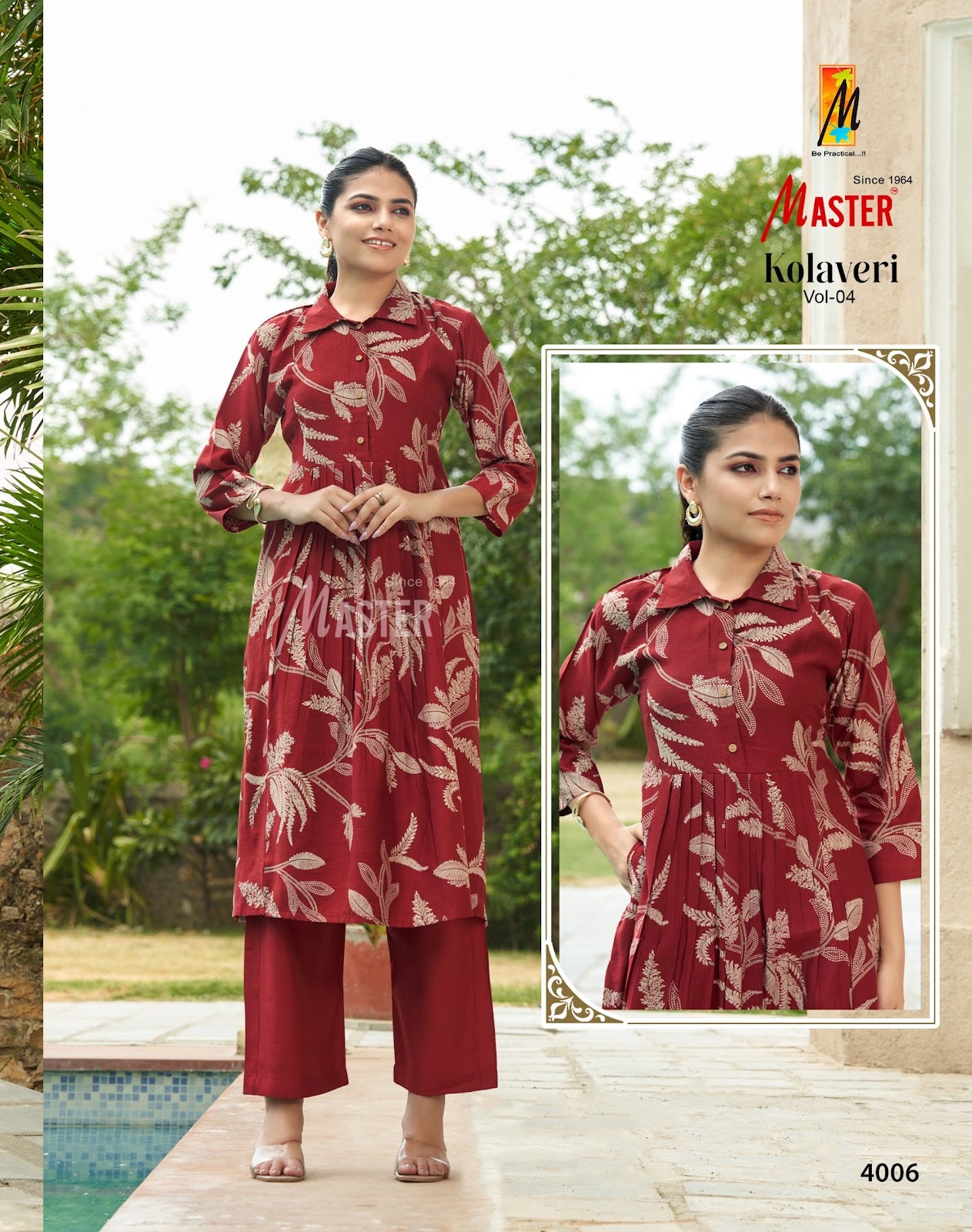 Kolaveri Vol 4 Master Vertican Kurti Pant Set Wholesaler