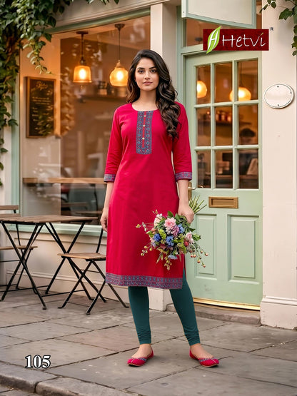 Komal Hetvi Gadwal Knee Length Kurtis Exporter India