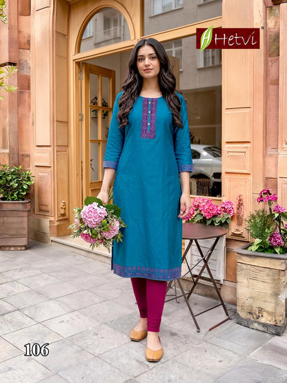 Komal Hetvi Gadwal Knee Length Kurtis Exporter India