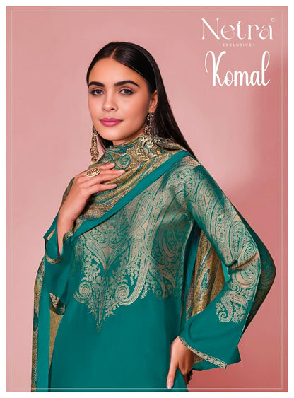 Komal Netra Bemberg Muslin Pant Style Suits Manufacturer Gujarat