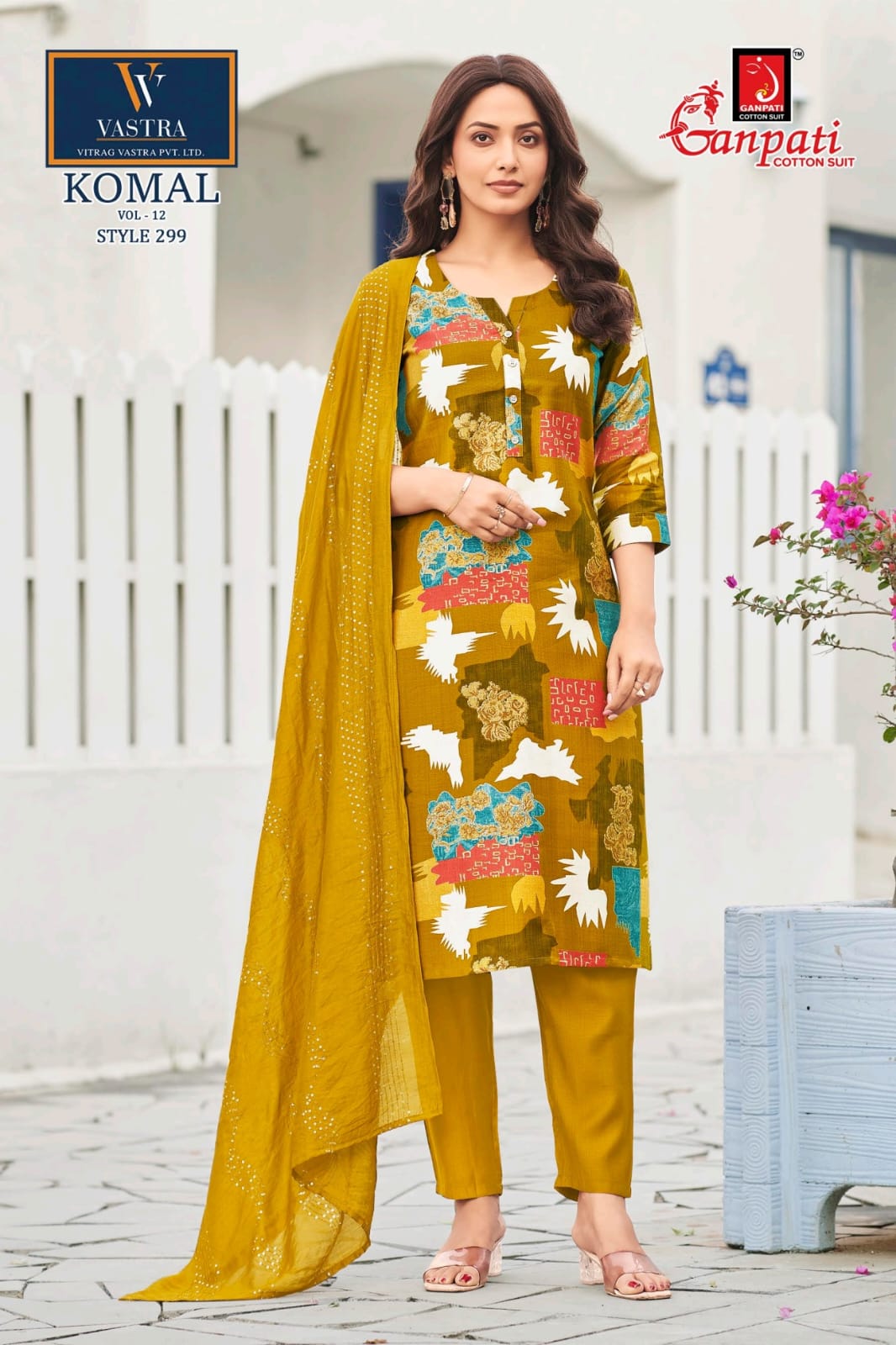Komal Vol 12 Ganpati Vatican Readymade Pant Style Suits Manufacturer