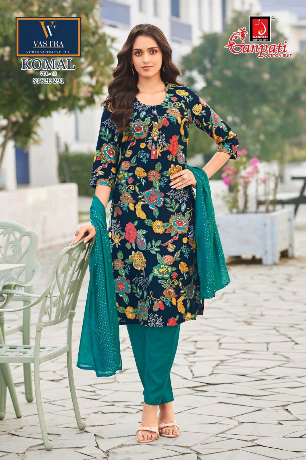 Komal Vol 12 Ganpati Vatican Readymade Pant Style Suits Manufacturer