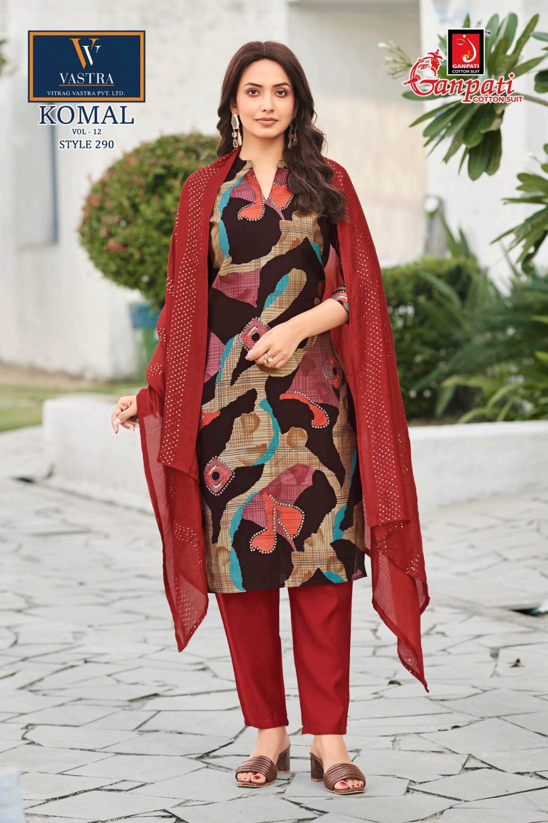Komal Vol 12 Ganpati Vatican Readymade Pant Style Suits Manufacturer