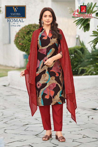 Komal Vol 12 Ganpati Vatican Readymade Pant Style Suits Manufacturer