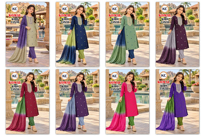 Komal Vol 4 Kc Vatican Girls Readymade Pant Suits Manufacturer India