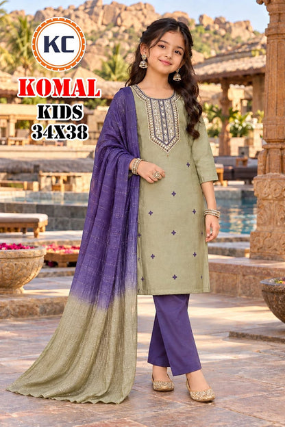 Komal Vol 4 Kc Vatican Girls Readymade Pant Suits Manufacturer India
