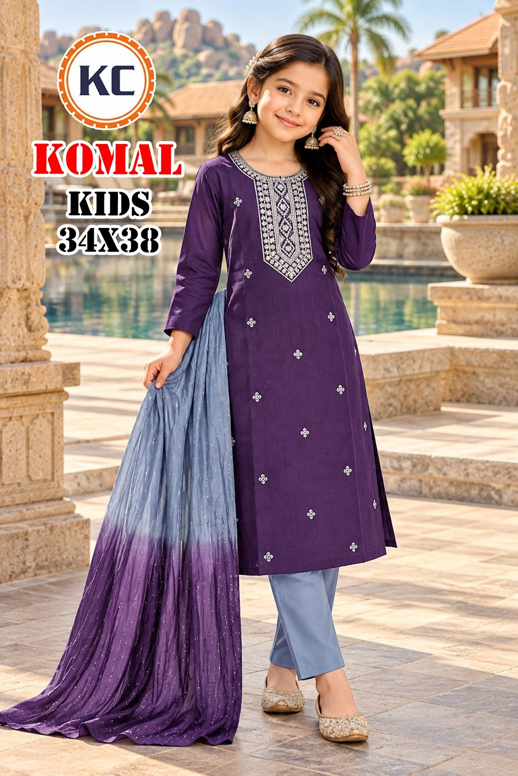 Komal Vol 4 Kc Vatican Girls Readymade Pant Suits Manufacturer India