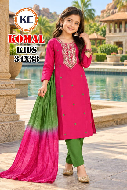 Komal Vol 4 Kc Vatican Girls Readymade Pant Suits Manufacturer India