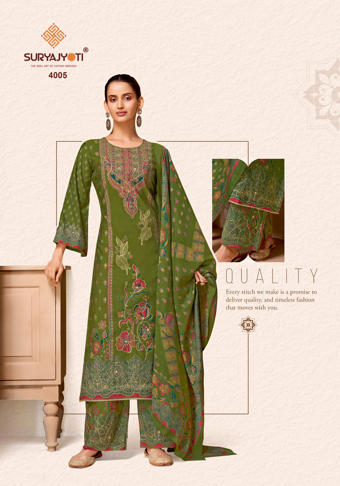 Komal Vol 4 Suryajyoti Modal Karachi Salwar Suits Wholesaler India