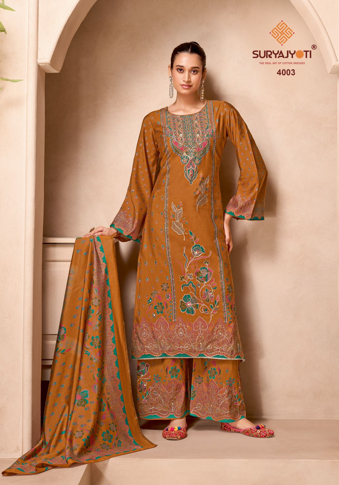 Komal Vol 4 Suryajyoti Modal Karachi Salwar Suits Wholesaler India
