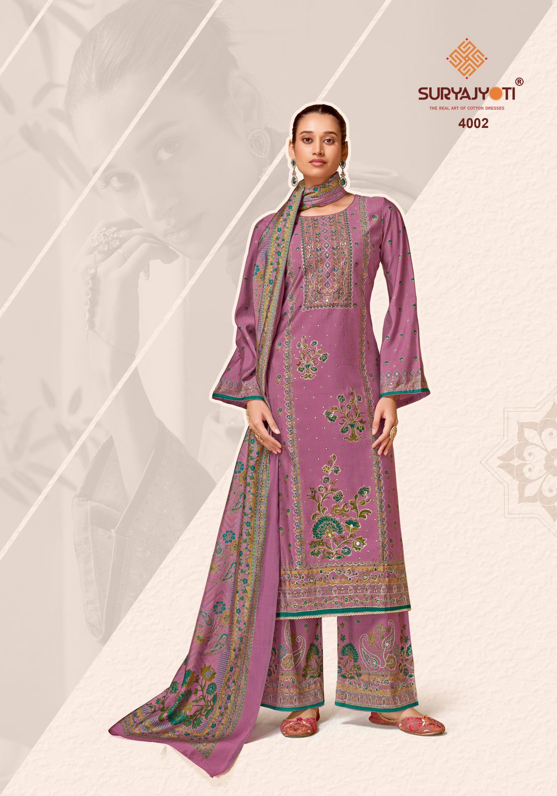 Komal Vol 4 Suryajyoti Modal Karachi Salwar Suits Wholesaler India