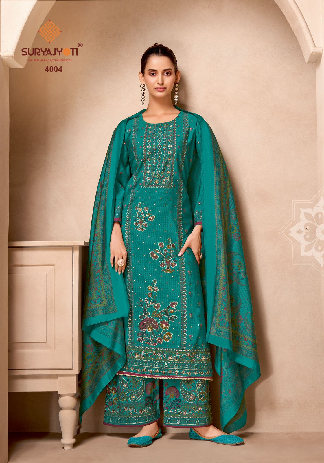 Komal Vol 4 Suryajyoti Modal Karachi Salwar Suits Wholesaler India