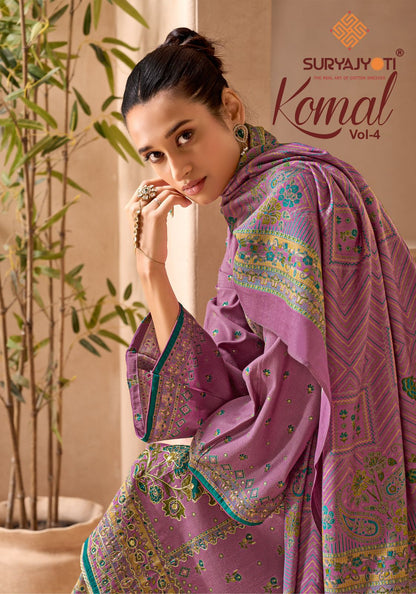 Komal Vol 4 Suryajyoti Modal Karachi Salwar Suits Wholesaler India
