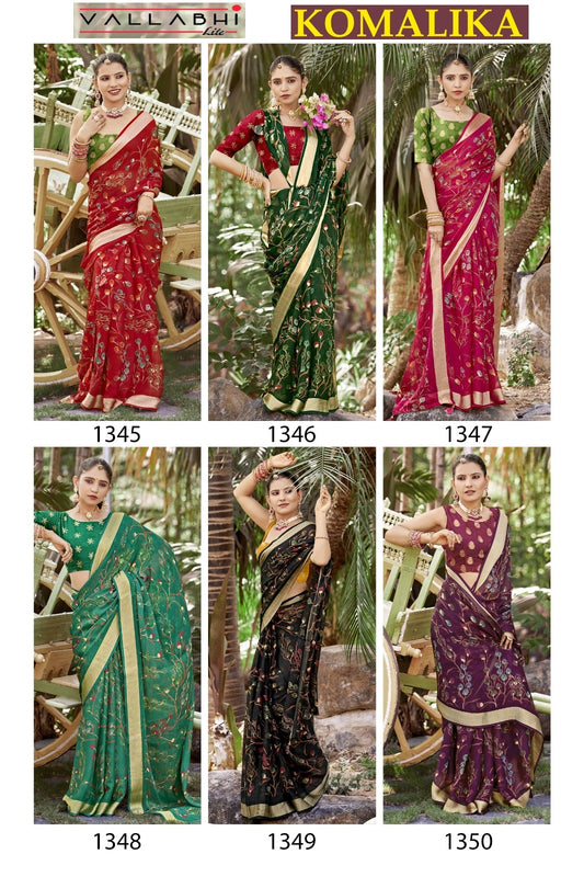 Komalika Vallabhi Lite Georgette Sarees Supplier