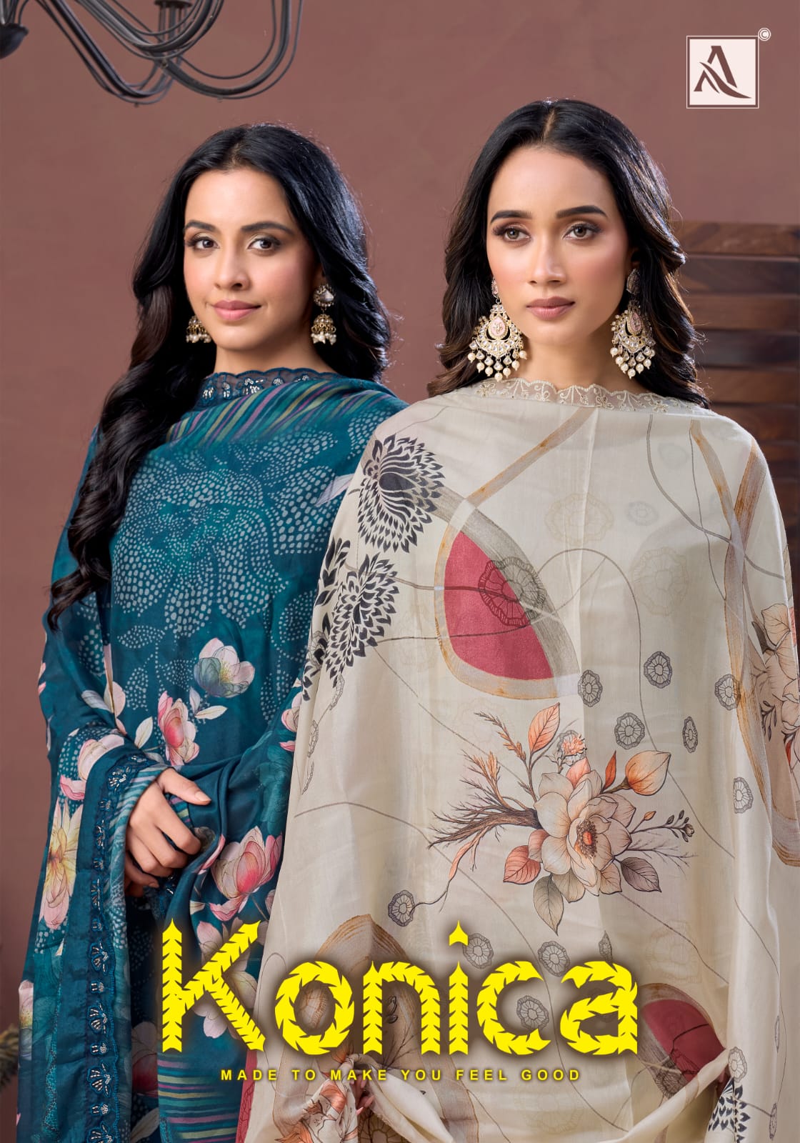 Konica Alok Viscose Muslin Karachi Salwar Suits Wholesaler India