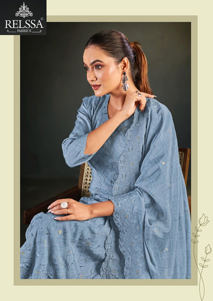 Konica Vol 12 Relssa Fabrics Pant Style Suits Supplier India