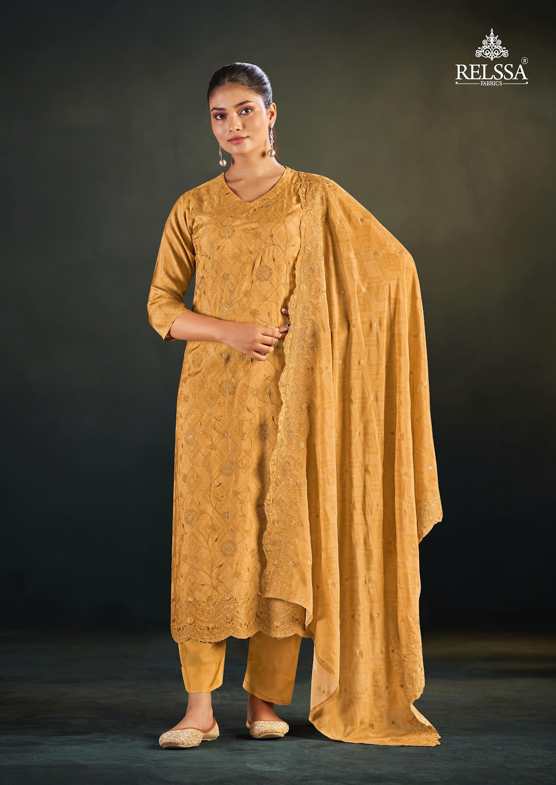 Konica Vol 12 Relssa Fabrics Pant Style Suits Supplier India