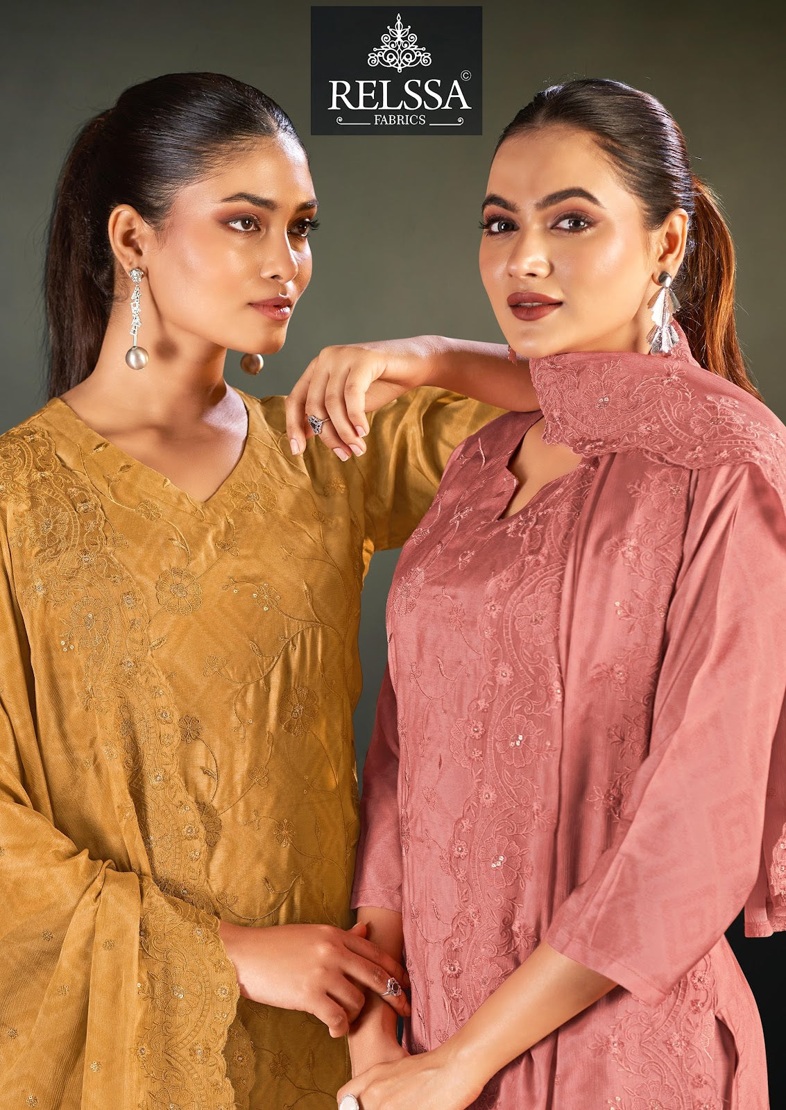 Konica Vol 12 Relssa Fabrics Pant Style Suits Supplier India