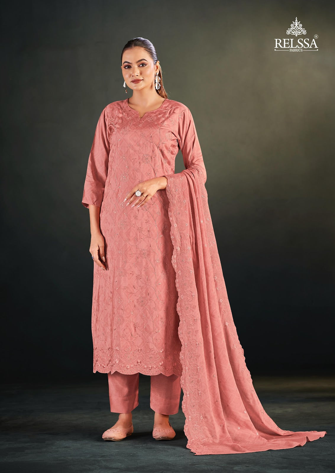 Konica Vol 12 Relssa Fabrics Pant Style Suits Supplier India